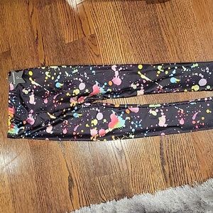 New girls size 4,5,6 neon splatter paint leggings